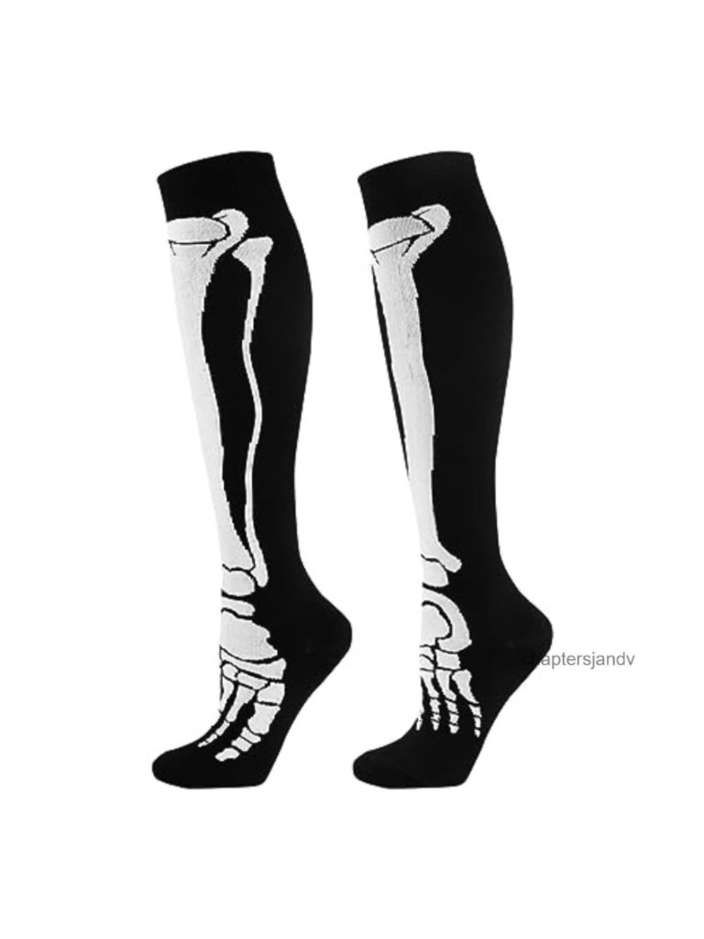 Compression Socks Women Knee High Skeleton Nylon Support Running
